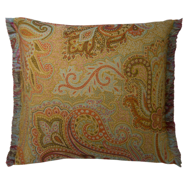 Dragonfly Cushion with Fringe - Fire