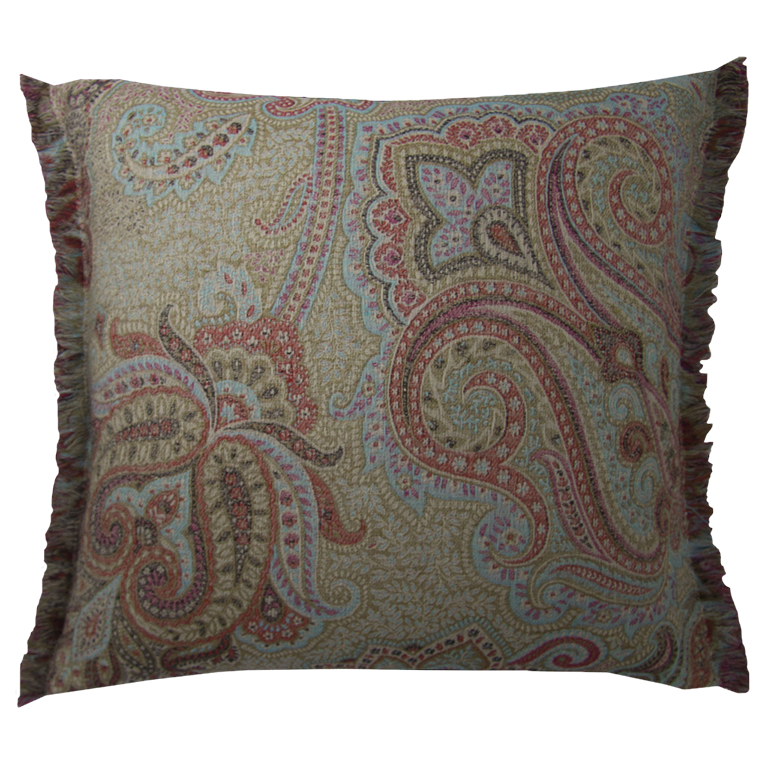 Dragonfly Cushion with Fringe - Sapphire §