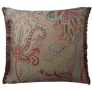 Dragonfly Cushion with Fringe - Sapphire §