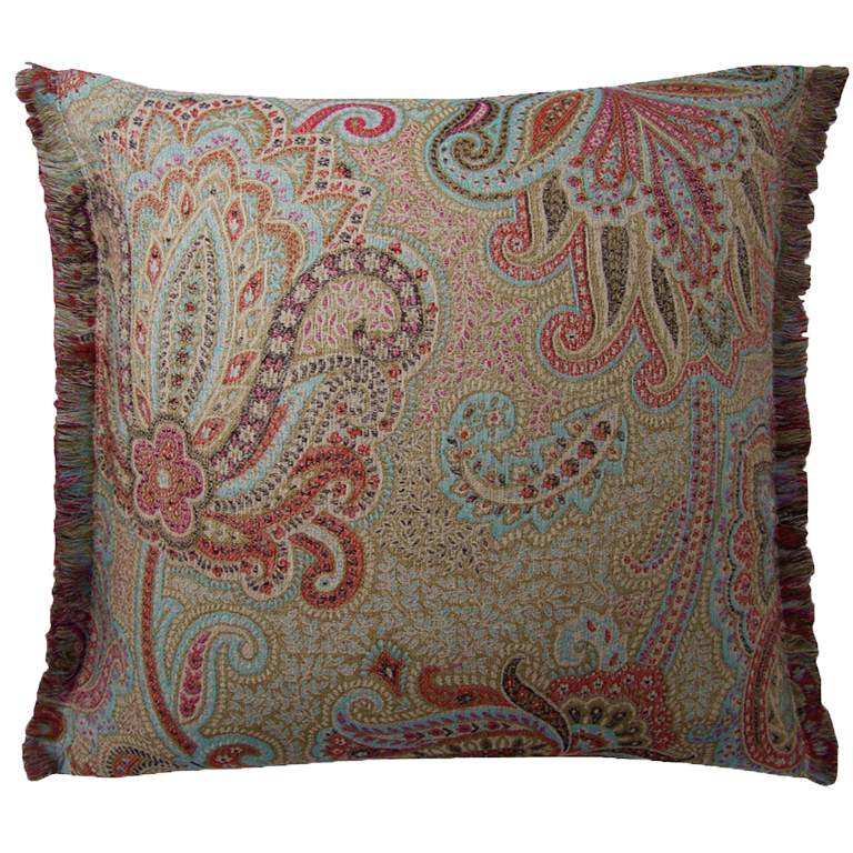 Dragonfly Cushion with Fringe - Sapphire §