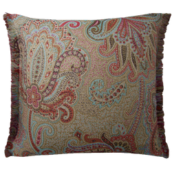 Dragonfly Cushion with Fringe - Sapphire §