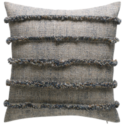 Rogue Cushion with Fringe Detail - Creek