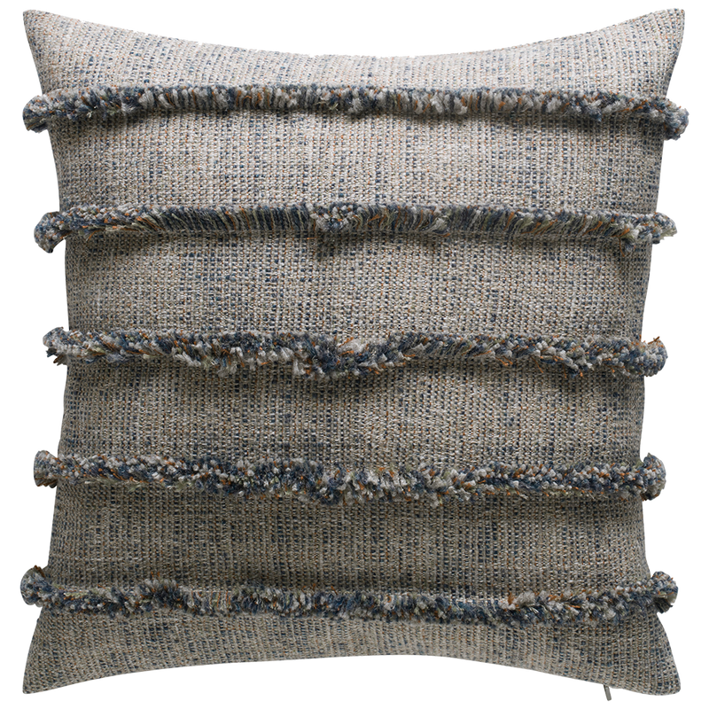 Rogue Cushion with Fringe Detail - Creek