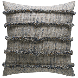 Rogue Cushion with Fringe Detail - Creek