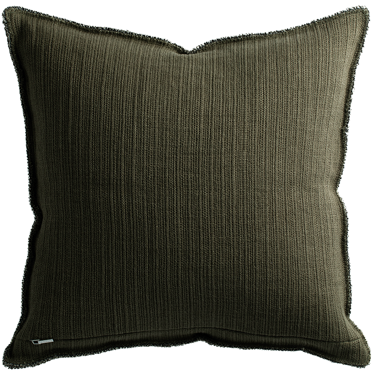 Bison Cushion with Fringe Detail - Wilderness