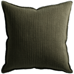 Bison Cushion with Fringe Detail - Wilderness