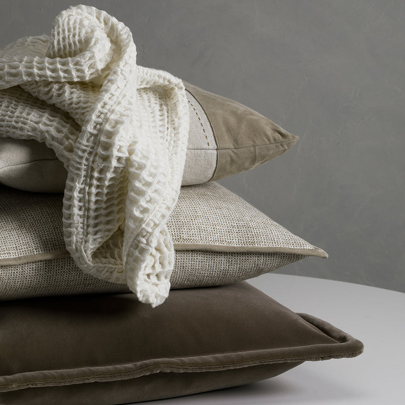 Wool Waffle Throw - Cream