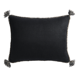 Cape Cushion with Braided Cord Trim - Coal