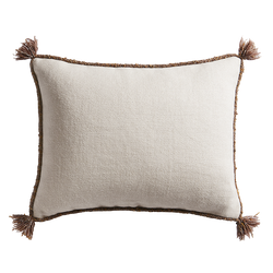Cape Cushion with Braided Cord Trim - Frost