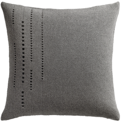Cashmere Wool Twill Cushion with Vertical Detail - Dark Grey §