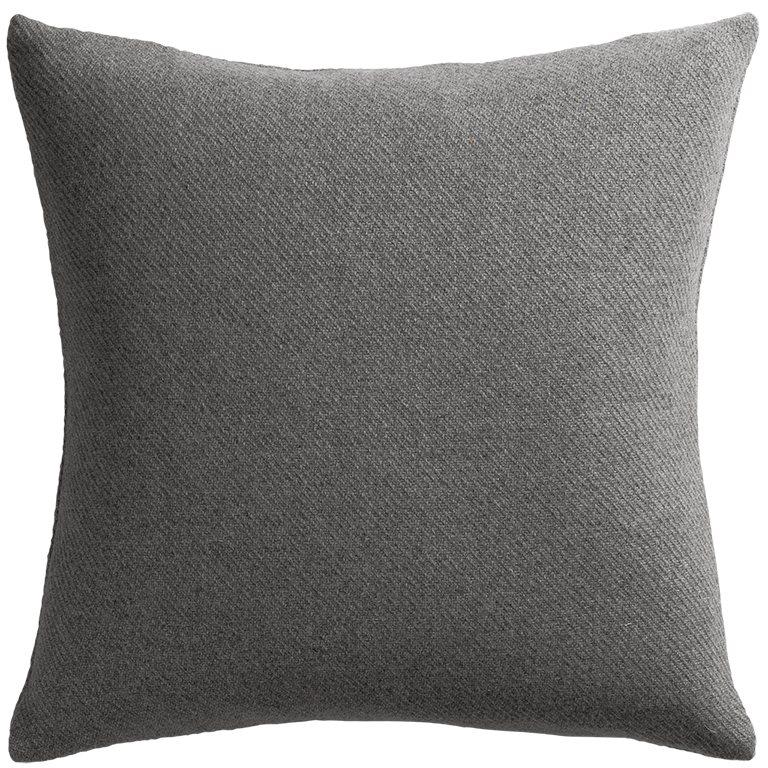 Cashmere Wool Twill Cushion with Vertical Detail - Dark Grey §