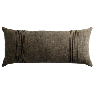 Cave Cloth Cushion with Vertical Detail - Storm