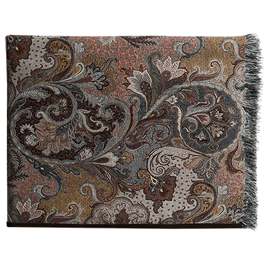 Elizabeth Throw with Fringe & Suede Edge - Pheasant