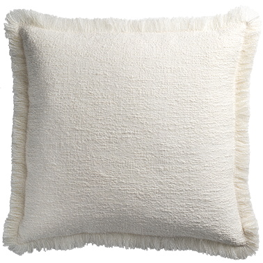 Flint Cushion with Fringe - Grain