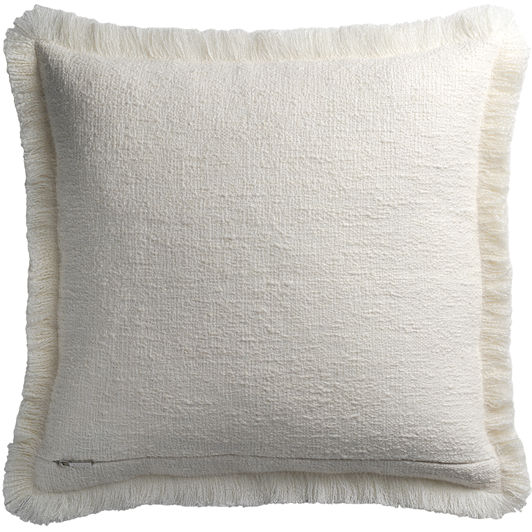 Flint Cushion with Fringe - Grain