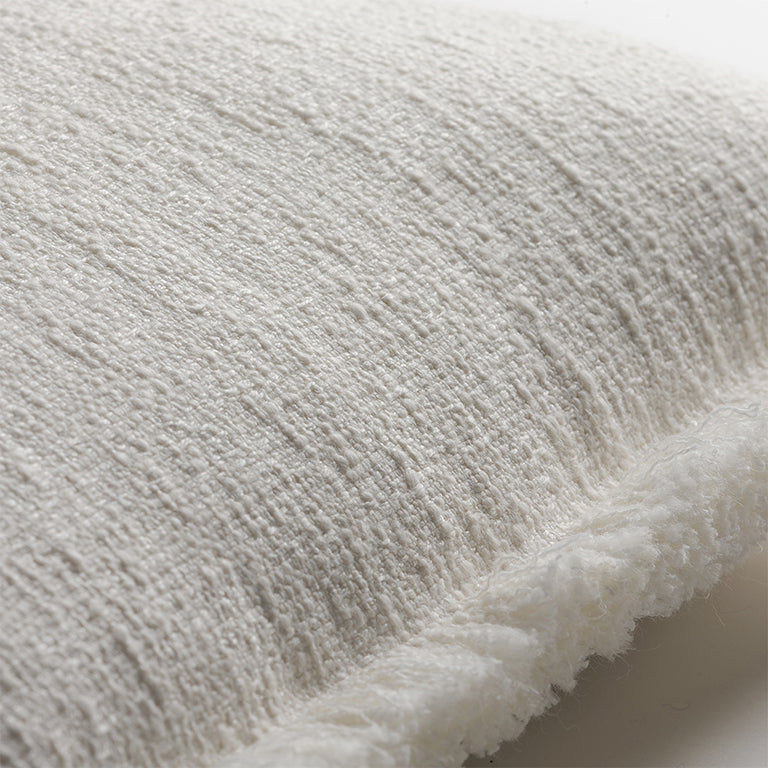 Flint Cushion with Fringe - Grain