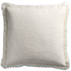 Flint Cushion with Fringe - Grain