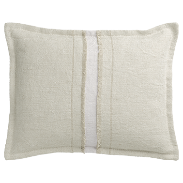 Haiku Cushion with Fringe Detail - Husk