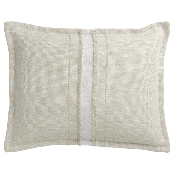 Haiku Cushion with Fringe Detail - Husk