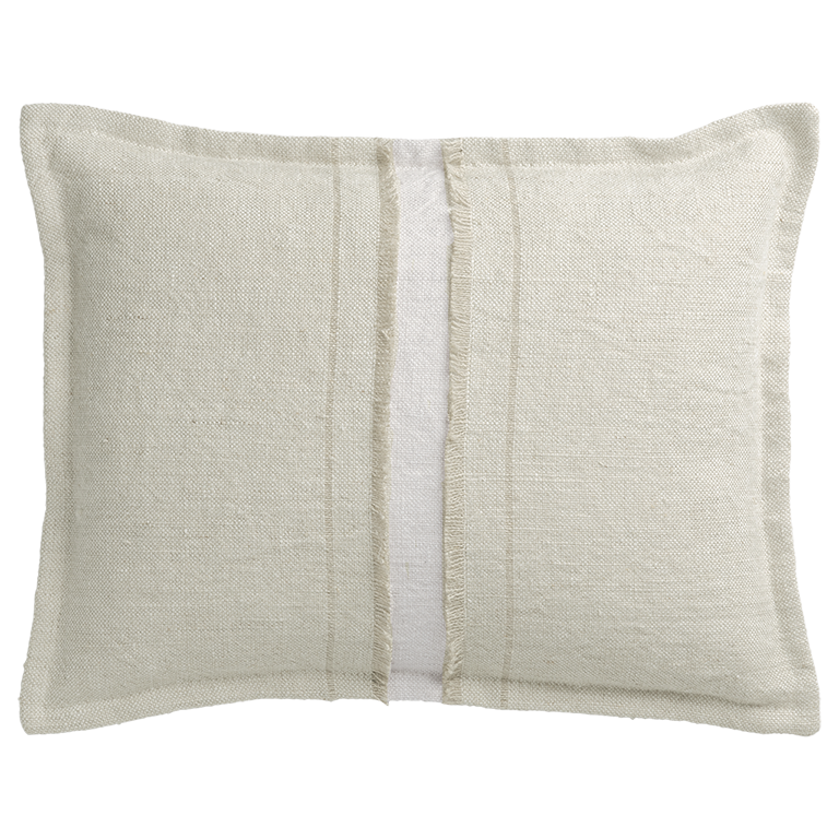 Haiku Cushion with Fringe Detail - Husk