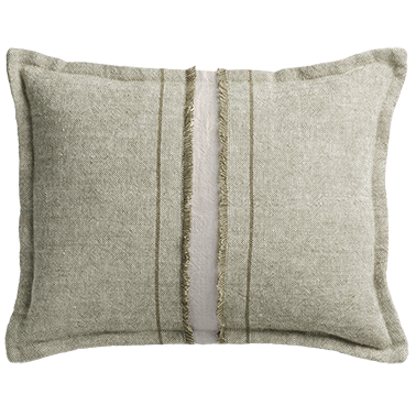 Haiku Cushion with Fringe Detail - Pond