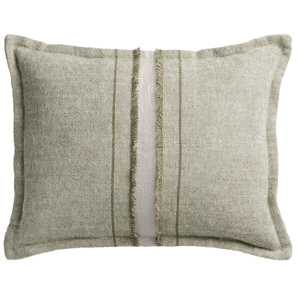 Haiku Cushion with Fringe Detail - Pond