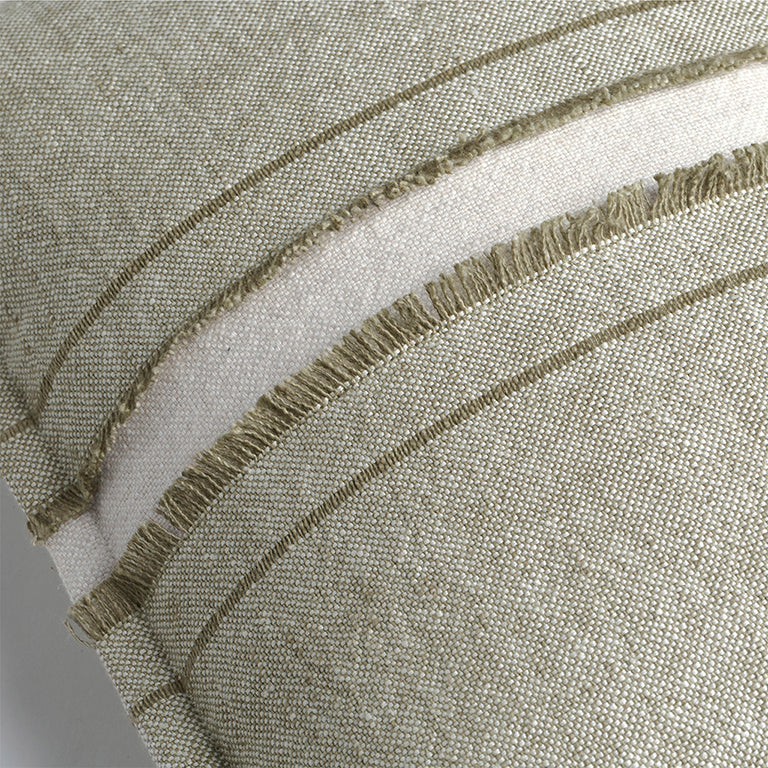 Haiku Cushion with Fringe Detail - Pond