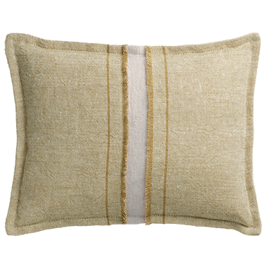 Haiku Cushion with Fringe Detail - Straw