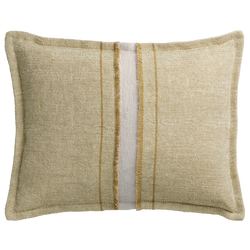 Haiku Cushion with Fringe Detail - Straw