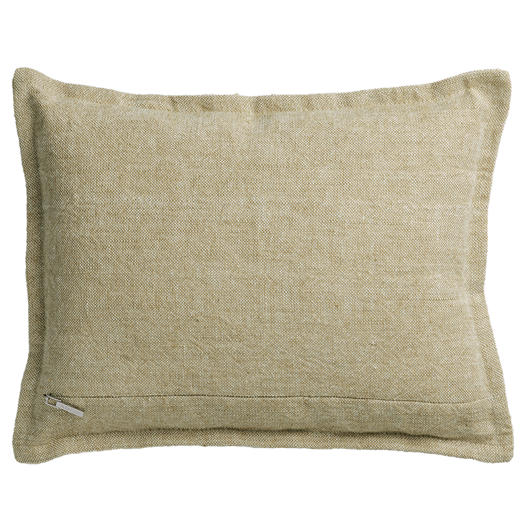 Haiku Cushion with Fringe Detail - Straw