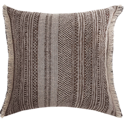 Kalahari Cushion with Fringe Detail - Honey Badger