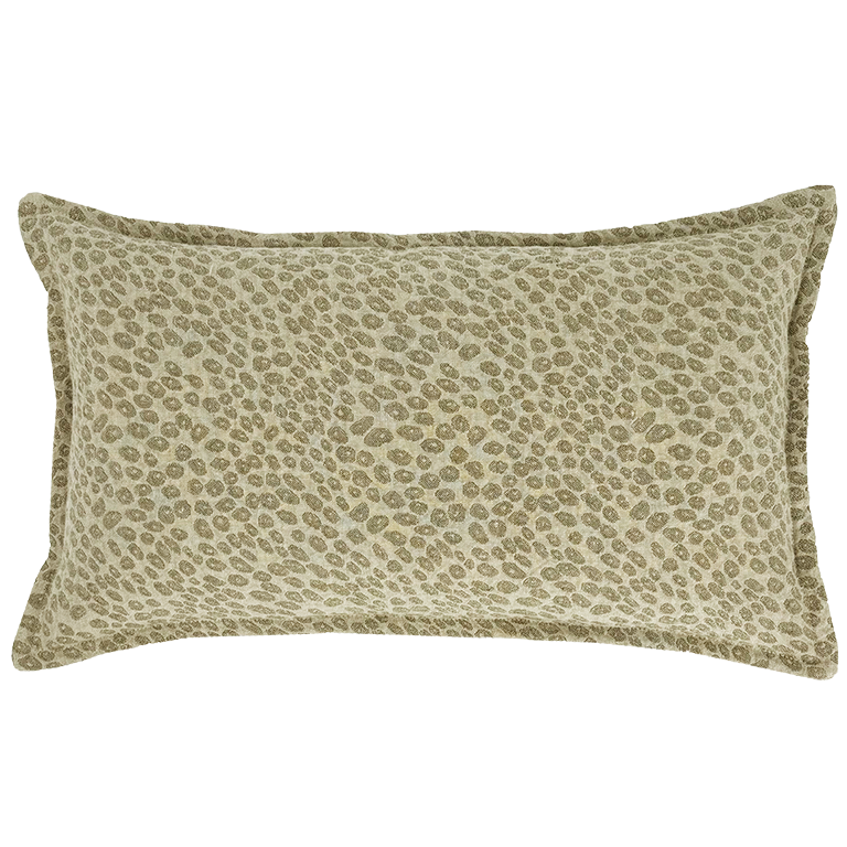 Kanoko Cushion with Flange - Celadon