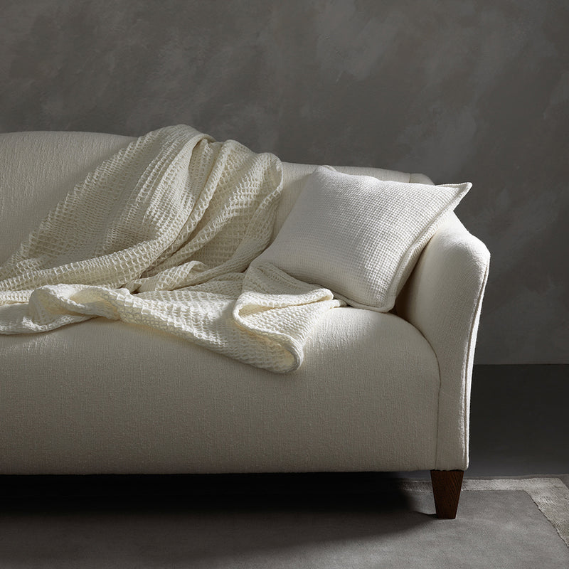 Wool Waffle Throw - Cream