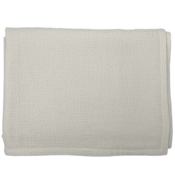 Merino Wool Waffle Throw - Cream