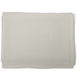 Merino Wool Waffle Throw - Cream