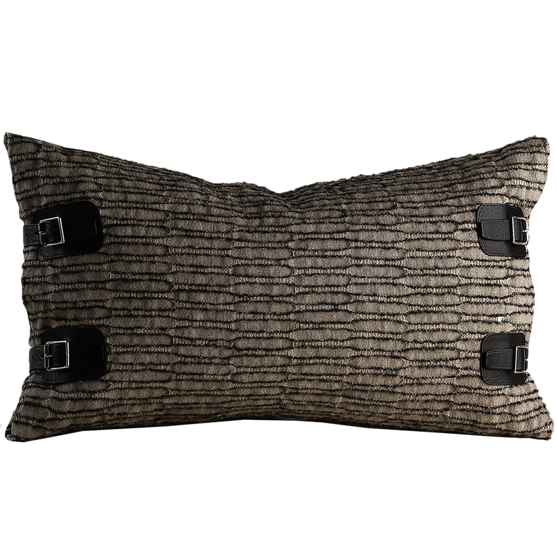 Nara Buckle Cushion - Black Pine