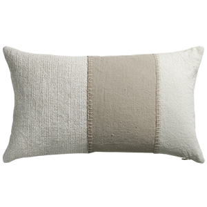 Painted Linen Panelled Cushion