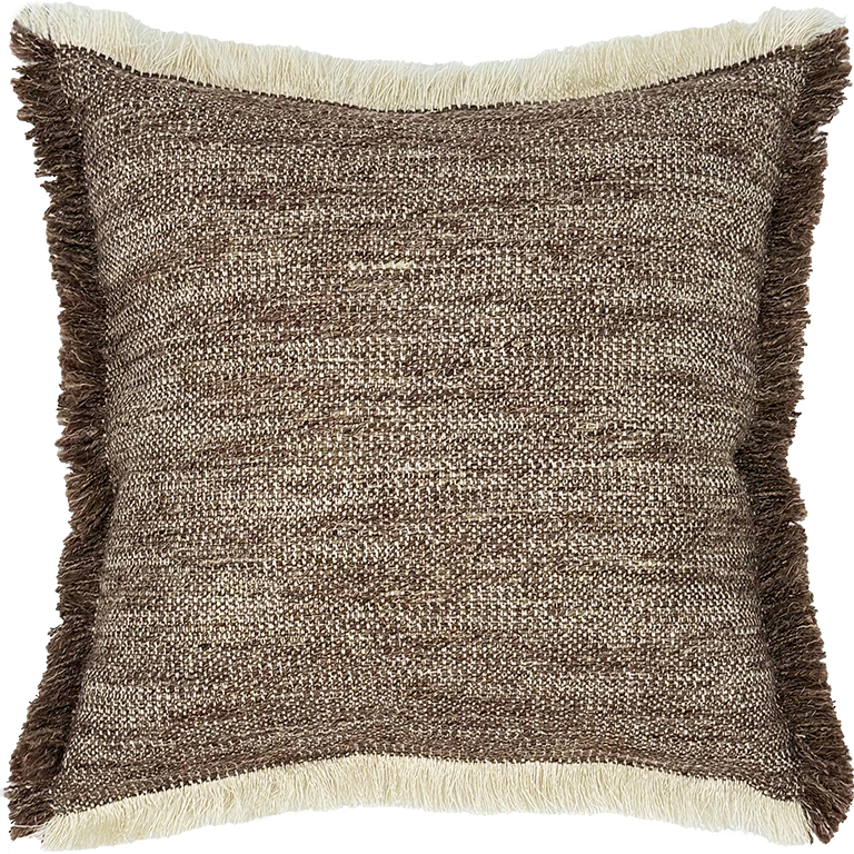 Tatami Cushion with Fringe - Pickle