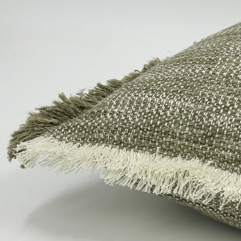 Tatami Cushion with Fringe - Tea