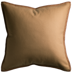 Tosca Cushion with Blanket Stitch - Camel