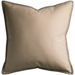 Tosca Cushion with Blanket Stitch - Fawn