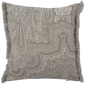 Victoria Cushion with Fringe - Crystal