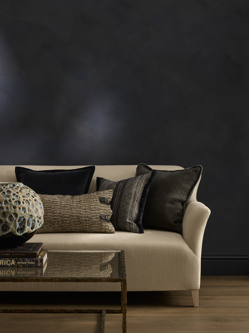 Nara Buckle Cushion - Black Pine