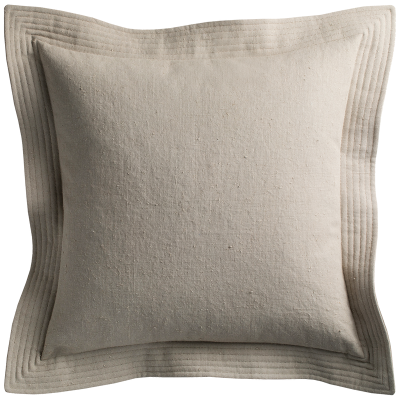 Vintage Cushion with Quilted Detail - Cement