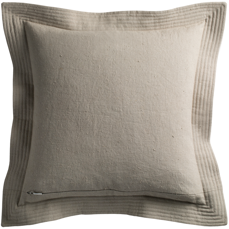 Vintage Cushion with Quilted Detail - Cement