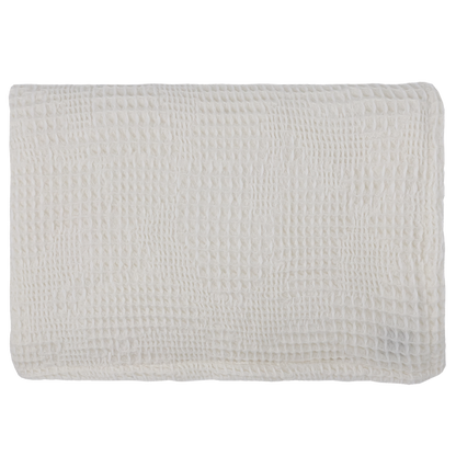 Wool Waffle Throw - Cream