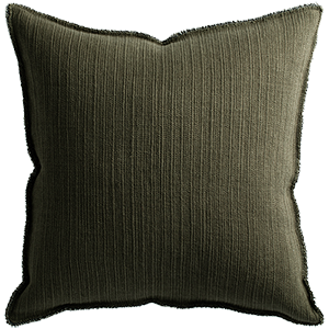 Bison Cushion with Fringe Detail - Wilderness